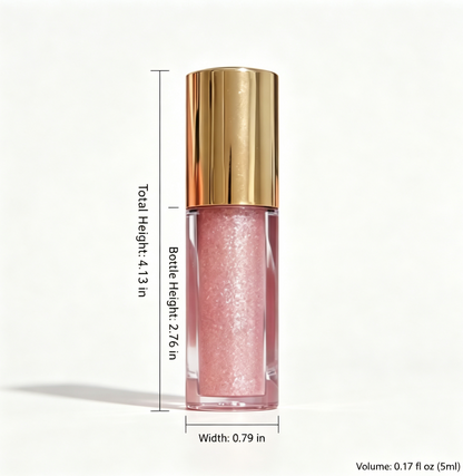 Shimmer Glitter Lip Gloss, Long Lasting Sparkly Moisturizing Lip Makeup