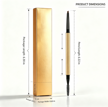 Dual‑End Retractable Eyebrow Pencil, Natural Long‑Lasting Brow Makeup With Spoolie Brush